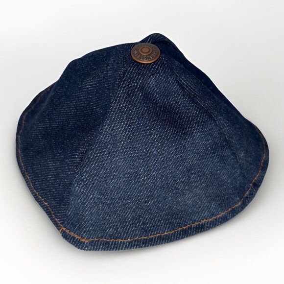 Rare Vintage Levi's Denim Yarmulke Limited Production 1980 Jewish Kippa Judaica - Picture 6 of 12